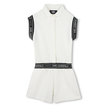 KARL LAGERFELD Enterito short, blanco para niña